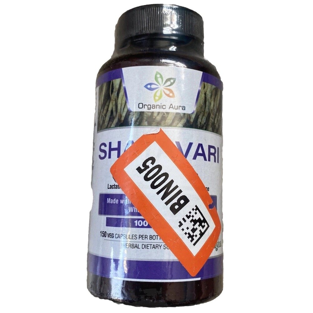 Organic Aura India Shatavari 150 Veggie Capsules Hormonal Immunity